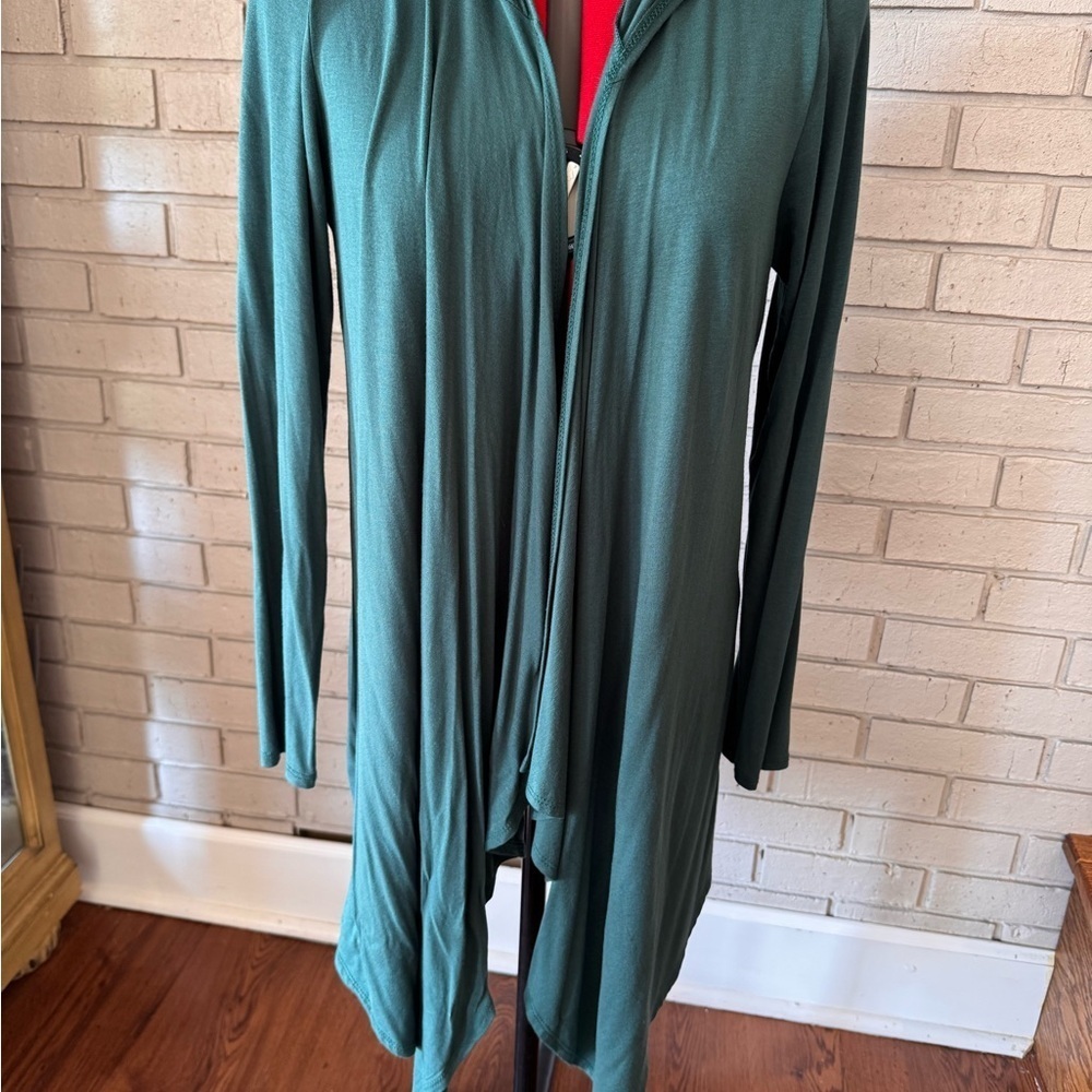 Teal Long Sleeve Open Cardigan size large excellent condition